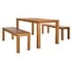 preview thumbnail 4 of 5, SAFAVIEH Outdoor Living Dario 3-Piece Dining Set - 59"W x 32"D x 30"H