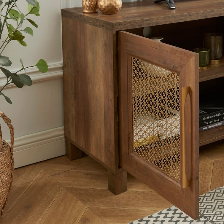 69.5'' Wood TV Stand Media Console Entertainment Center