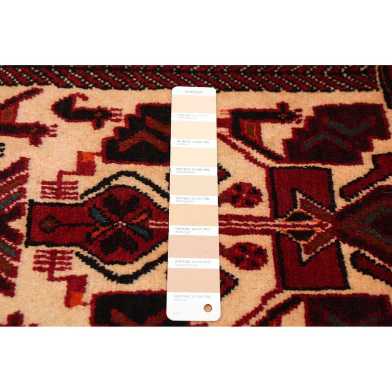 ECARPETGALLERY Hand-knotted Teimani Ivory, Red Wool Rug - 3'1 x 6'2