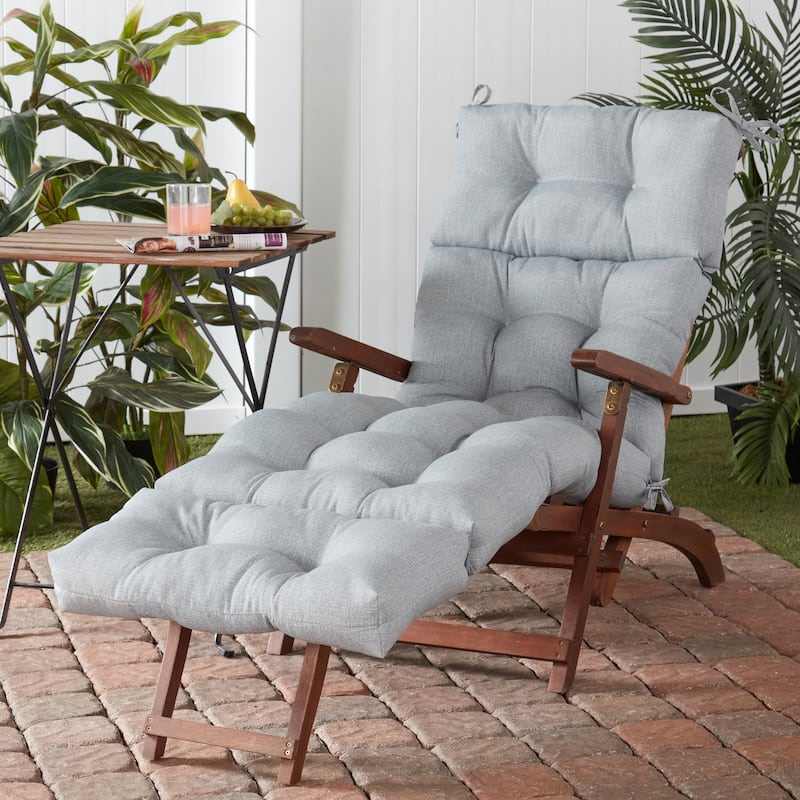 Greendale Home Fashions Heather Gray Outdoor Chaise Lounge Cushion
