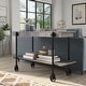 preview thumbnail 13 of 25, Hyssop Farmhouse 47-inch Metal 1-Shelf Console Table by Furniture of America Natural Tone