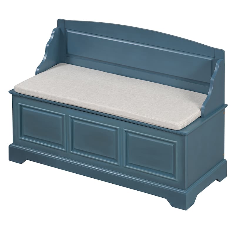 Shoe Storage Bench with Soft-Close Devices, Hidden Storage and Cushion