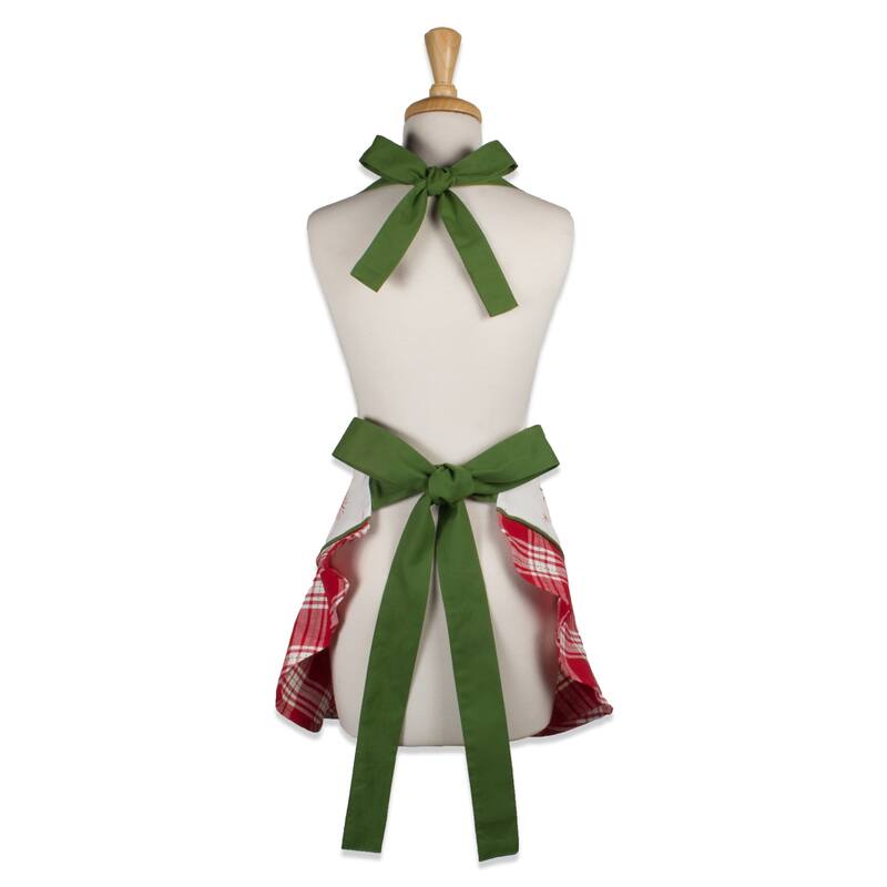 Design Imports Christmas Plaid Chef Kitchen Apron