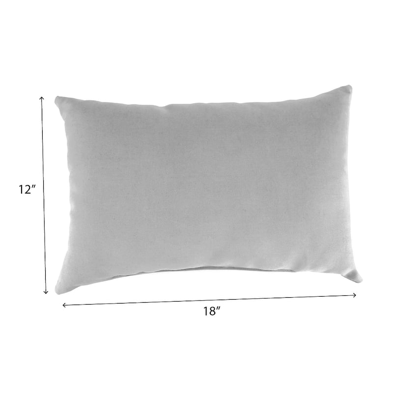 18" x 12" Blue Solid Outdoor Lumbar Throw Pillow - Set of 2 - 12'' L x 18'' W x 4'' H