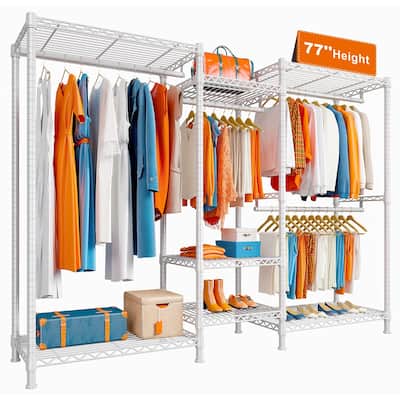 Clothing Rack Heavy Duty Clothes Rack, Clothing Rack Load 725Lbs Metal Clothing Rack Garment Rack Adjustable Clothes Rack
