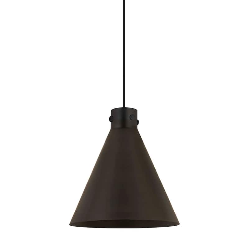 Innovations Lighting 410-1PL-18-16 Newton Cone Pendant Newton Cone 16" - Matte Black / Matte Black
