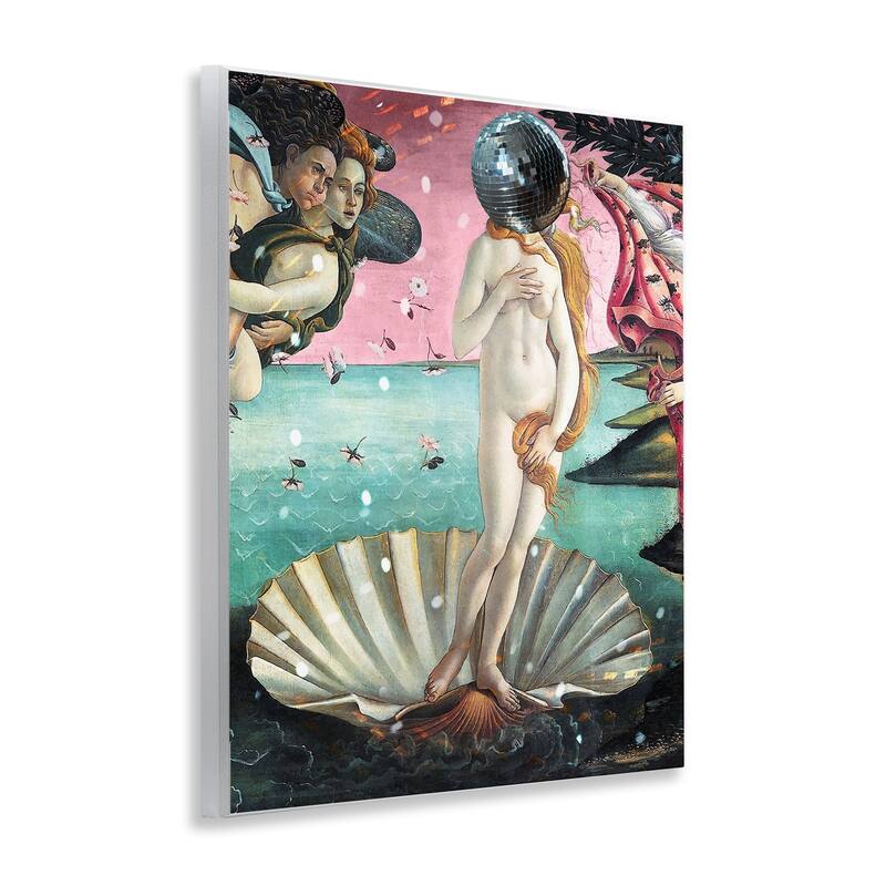 Stupell Classic Clamshell with Disco Ball Wall Plaque Art Design By Lil' Rue