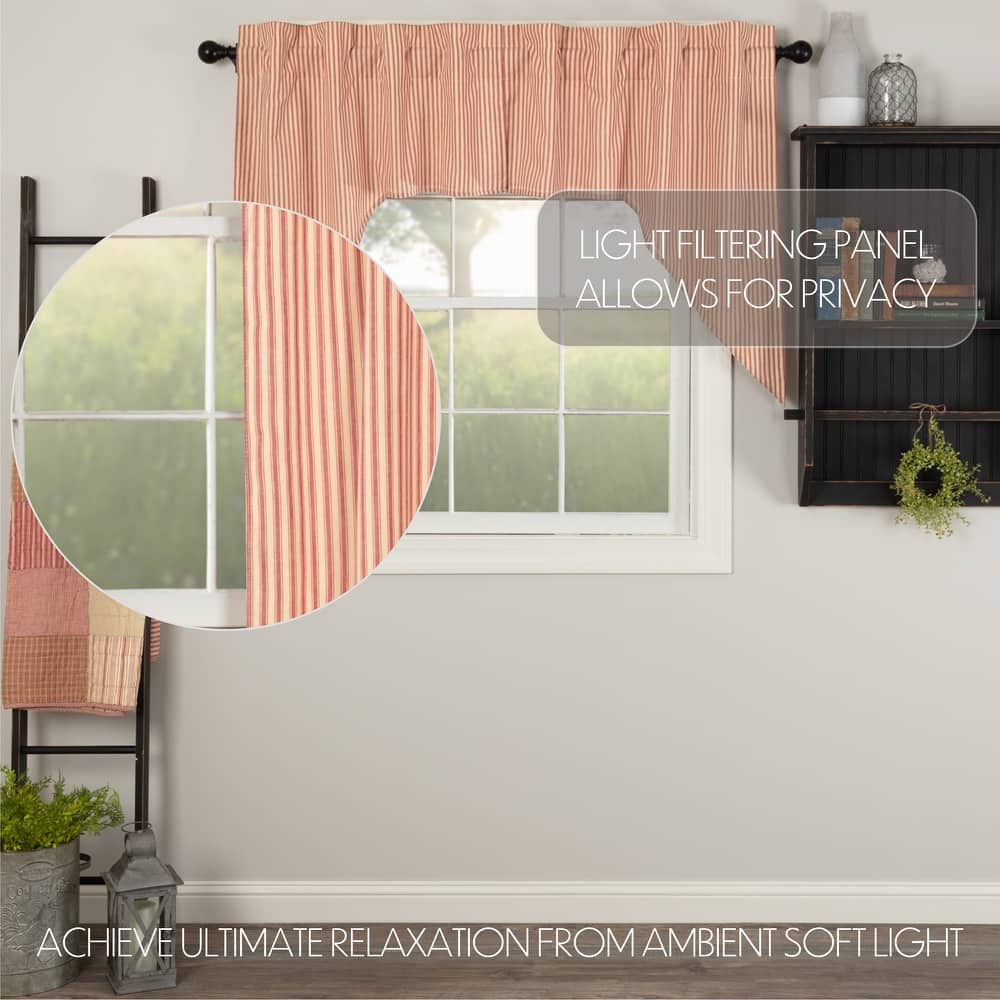 Sawyer Mill Ticking Stripe Swag Set - Swag 36x36x16 - Swag 36x36x16