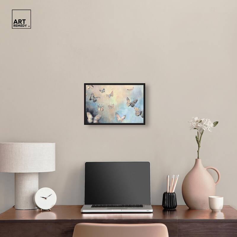 Textured Butterflies I Canvas by Art Remedy