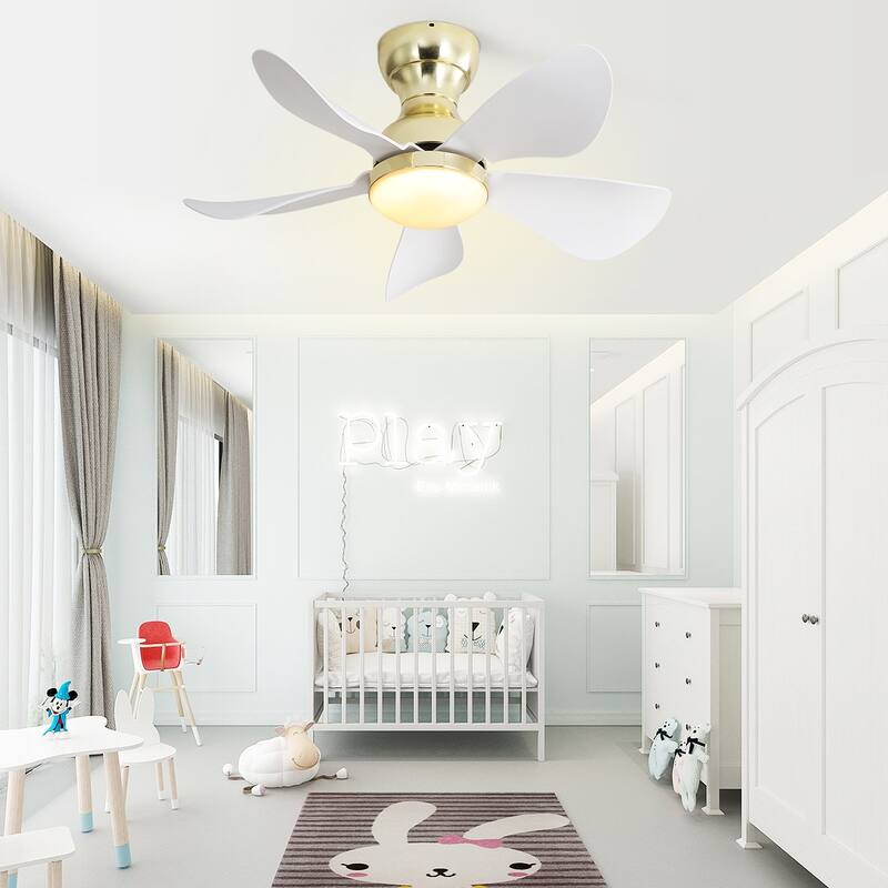22"/23"/29" Flush Mount Ceiling Fan with Light and Remote Control for Small Room,Patio,Kitchen,Bedroom