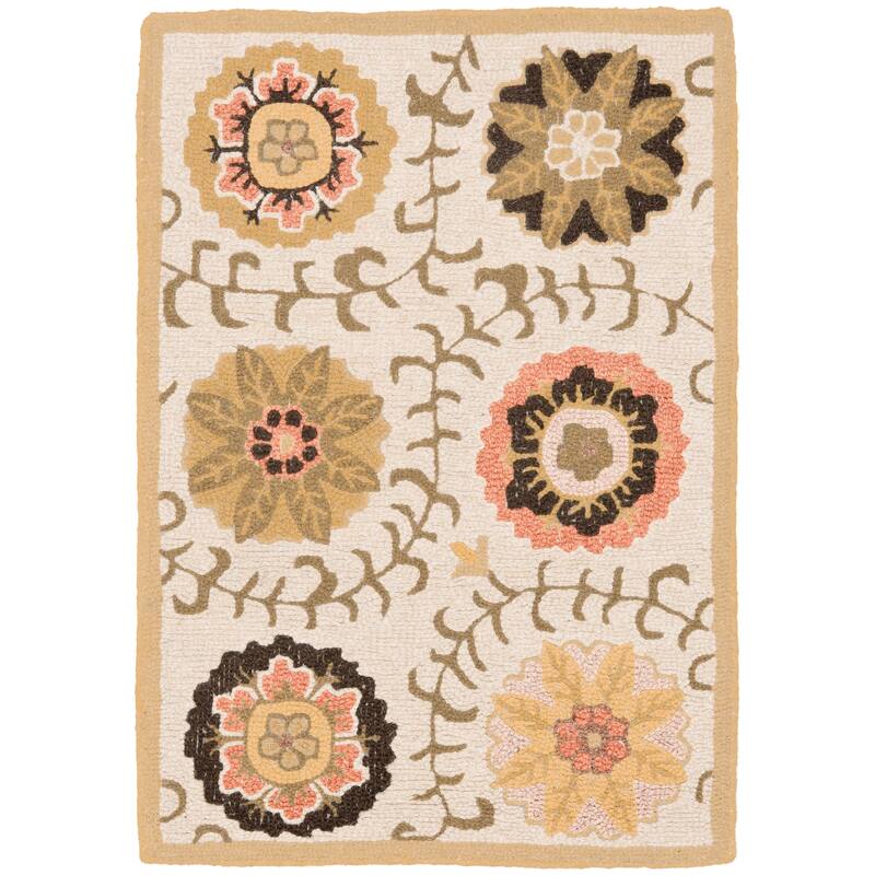SAFAVIEH Handmade Blossom Euna Modern Floral Wool Rug