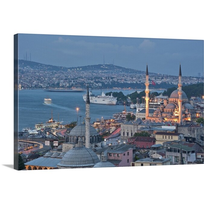 Shop Mosque Of Valide Sultan In Eminonu Istanbul Turkey Canvas Wall Art Overstock 16446604