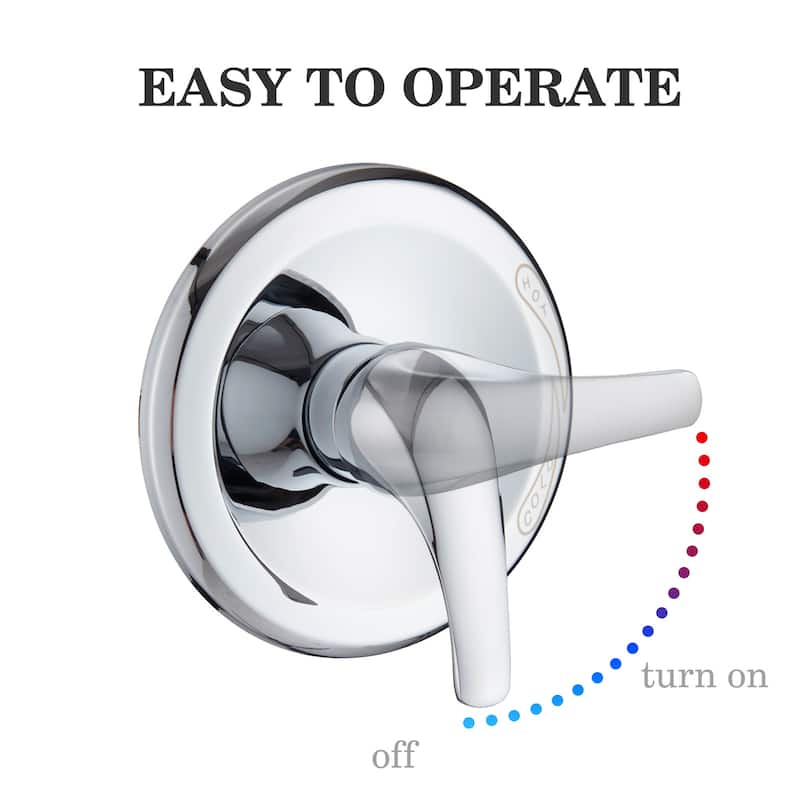 Proox 7-Sprayer Dual Head Shower Faucet Drill-Free slide bar combo Bathtub Spout Included Valve - 5