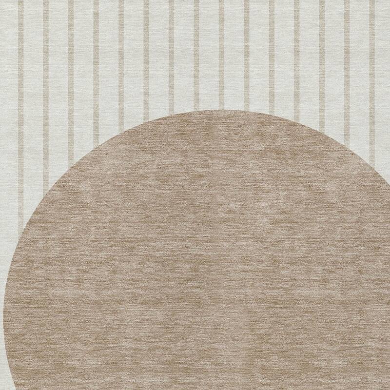 HomeRoots Striped Transitional Rectangle Outdoor Rug