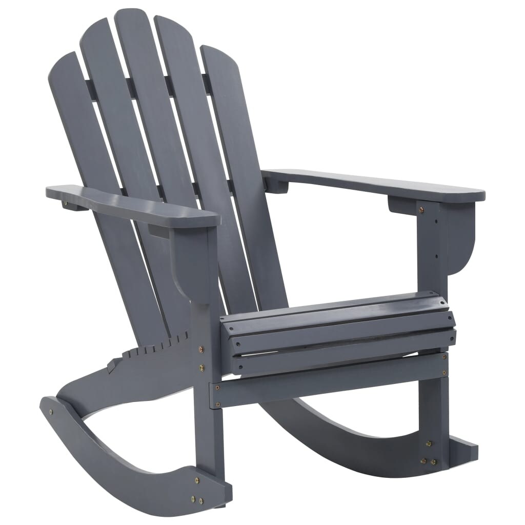 vidaxl garden rocking chair wood gray