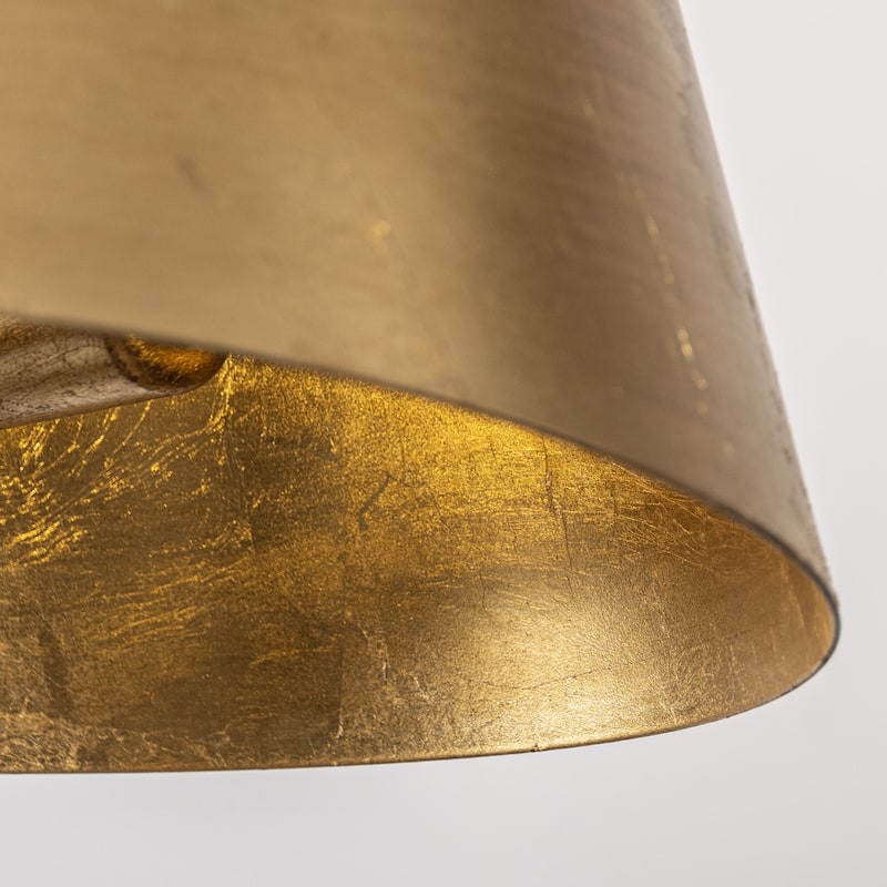 3-Light Vintage Dimmable Gold Modern Urban Drum Semi-Flush Ceiling Light