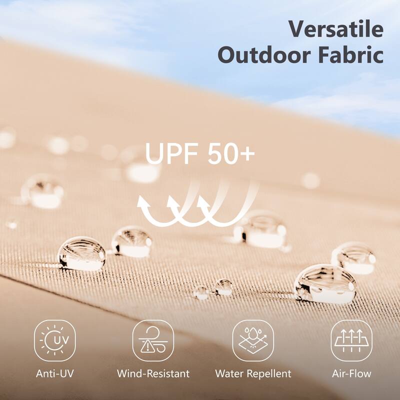 MAISON ARTS 15ft Double-Sided Patio Extra Large Twin Umbrella with Base