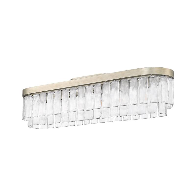 Golden Lighting 1768-FM42 HWG Ciara 6 Light 42" Wide Semi-flush Linear