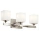 preview thumbnail 3 of 12, Kichler Lighting Marette 3-Light Vanity Light Brushed Nickel