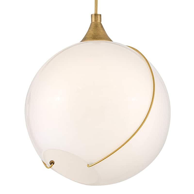 Hinkley Lighting Skye Single Light 11" Wide Lisa McDennon Pendant with - Heritage Brass / Cased Opal