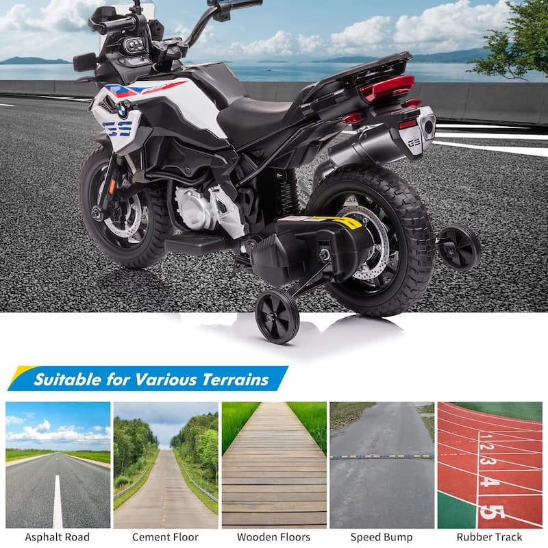 Kids Motorcycle, 12V 7Ah Licensed BMW Ride On Motorcycle for Toddlers with 2 Speeds