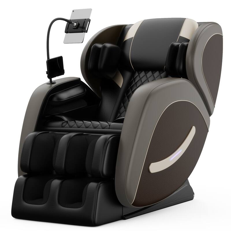 Massage Chair Recliner with Zero Gravity with Full Body Air Pressure - Grey