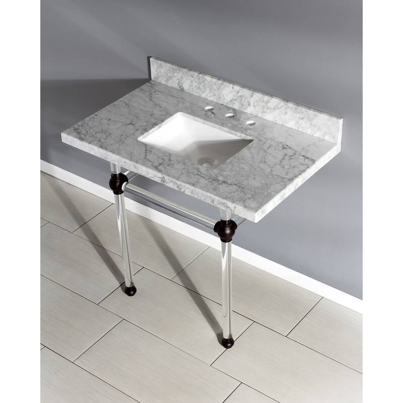 Kingston Brass Templeton 36" Rectangular Marble Wall Mounted Bathroom