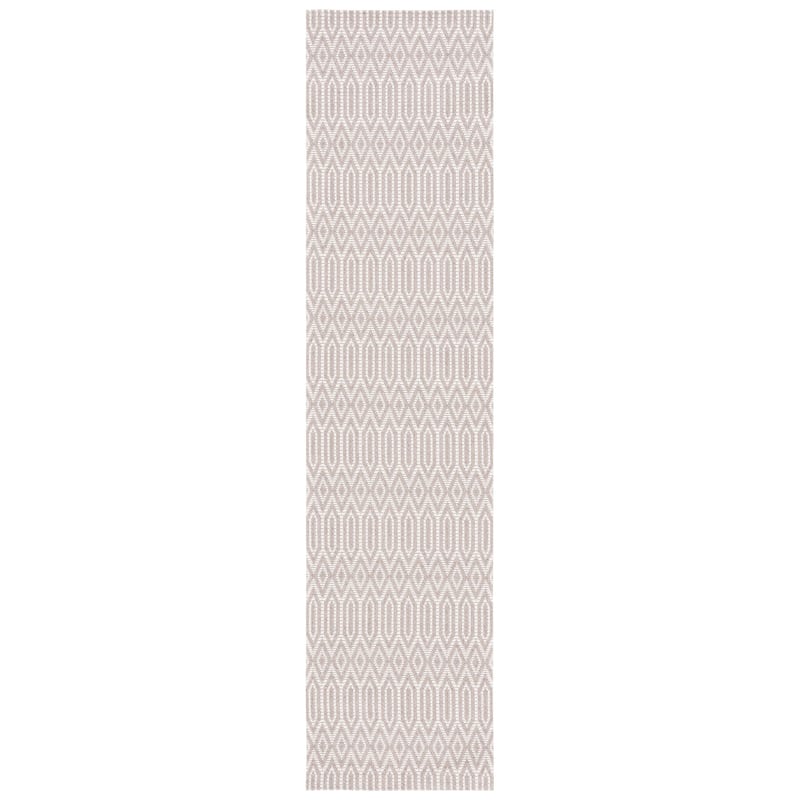 Martha Stewart by SAFAVIEH Annelene Cotton Rug - 2' x 8' Runner - Taupe/Cream