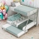 preview thumbnail 17 of 22, Modern Twin Over Full Multiple Choices Bunk Bed With Sturdy Steel Frame,Twin Size Trundle,Two-Side Ladders