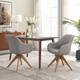 Art Leon Classical Swivel Office Accent Chair with Wood Legs