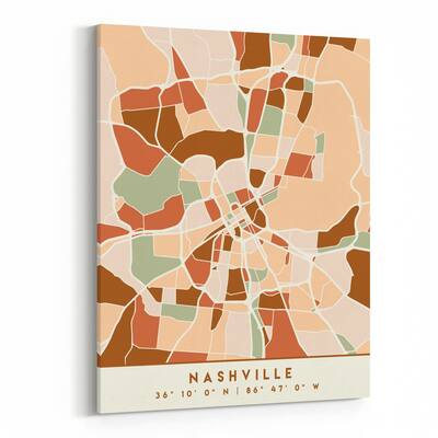 Nashville Tennessee City Cityscape Canvas Wall Art Print