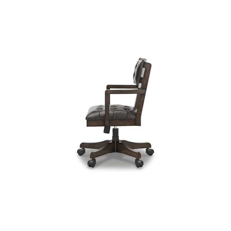 Signature Design by Ashley Breckington Brown Home Office Desk Chair - 28.75" W x 28.75" D x 38" H