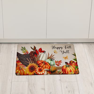 Happy Fall Y'all Kitchen Comfort Anti-Fatigue Floor Mat - 17.75" x 29.5"