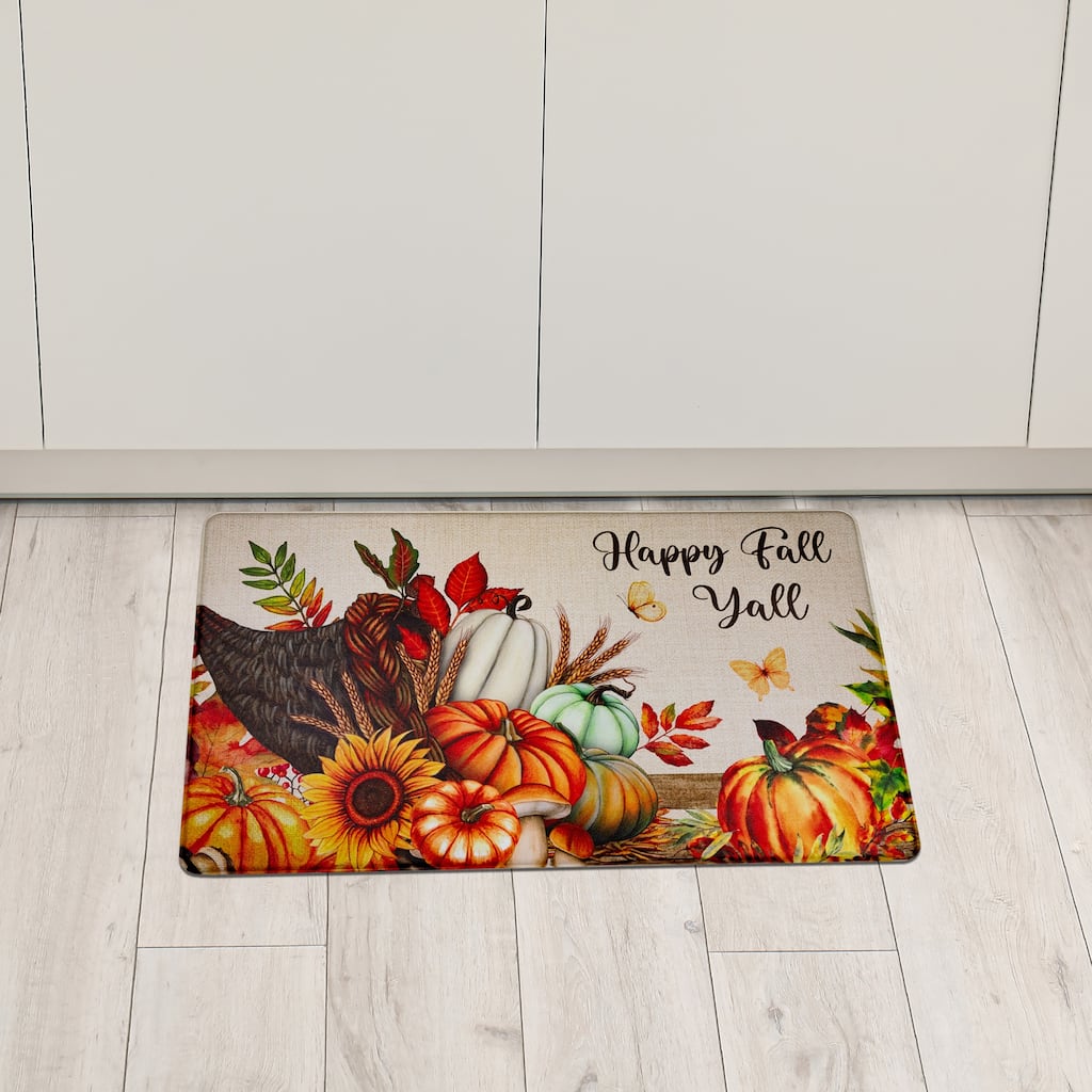 Happy Fall Y'all Kitchen Comfort Anti-Fatigue Floor Mat - 17.75" x 29.5"