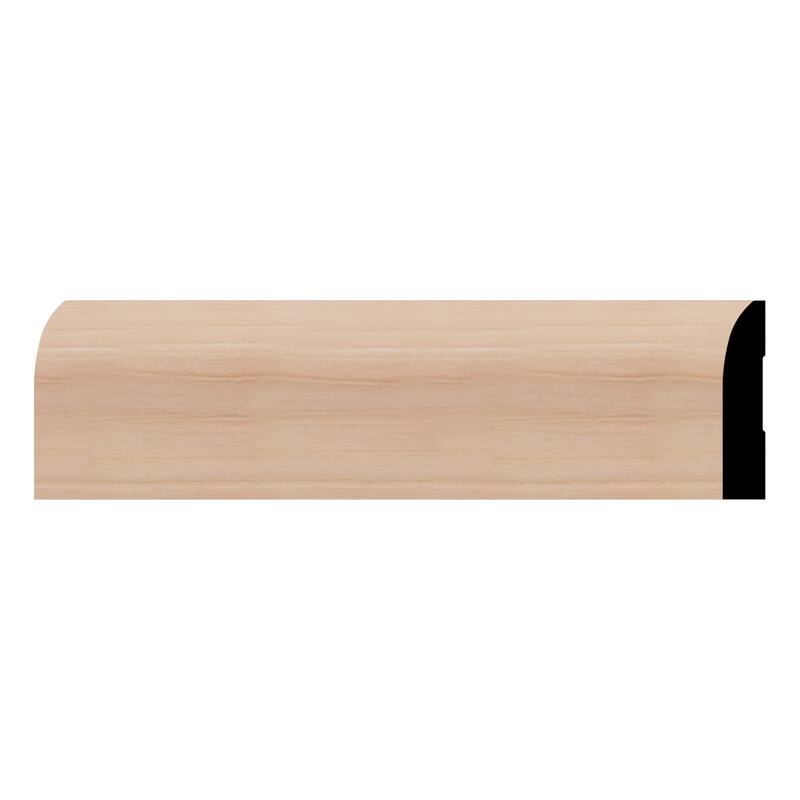 WM713: 9/16-in D x 3-1/4-in W x 96-in L Americraft Solid Hardwood Stain Grade Modern Base Moulding - Cherry