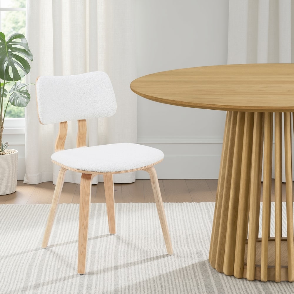 Carson Carrington Ladeplads Mid-century Modern Wood & Upholstered Dining Chair