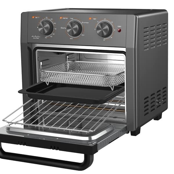Aria 16qt Retro Air Fryer Toaster Oven - White