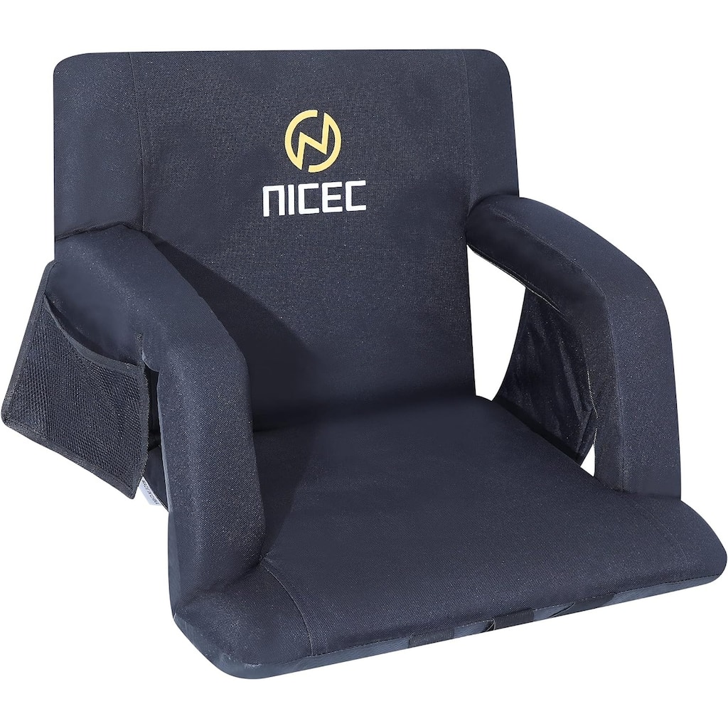 Wide Stadium Seating for bleachers, Bleacher Seats with Back Support, Floor Chairs, 5 Reclining Positions