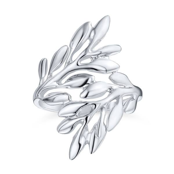 Buy For Less 925 Sterling Silver Classic Sideways Leaf Ring Buy For Less 925 Sterling Silver Classic Sideways Leaf Ring