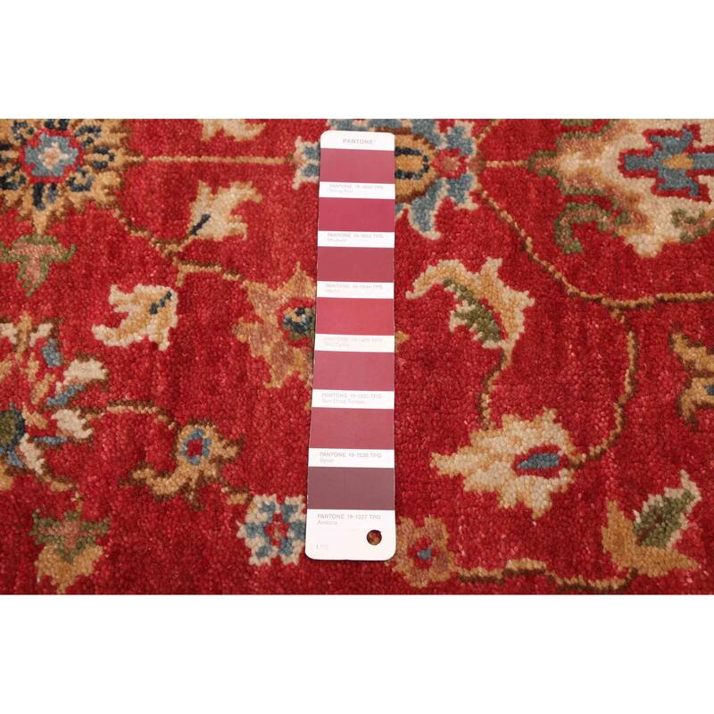 ECARPETGALLERY Hand-knotted Finest Oushak Red Wool Rug - 2'6 x 8'0