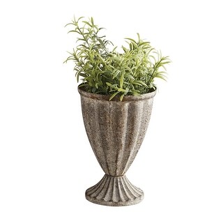 Yardwe Flowerpots Plant Pots 2Pcs Vintage Metal Flower Vase Iron Flower Pot Rustic Style Flower Bucket