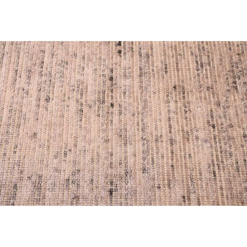ECARPETGALLERY Hand Loomed Loreto Light Grey Viscose, Wool Rug - 5'5 x 7'9