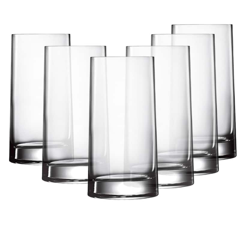 Luigi Bormioli Set of 6 Vronese Beverage Drinking Glasses - 14.5 oz - 14.5 oz - Clear