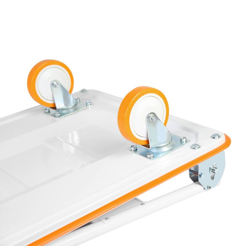 Platform Hand Truck Large Foldable Dolly Cart 360 Degree Swivel Wheels - Weight Capacity:660lbs