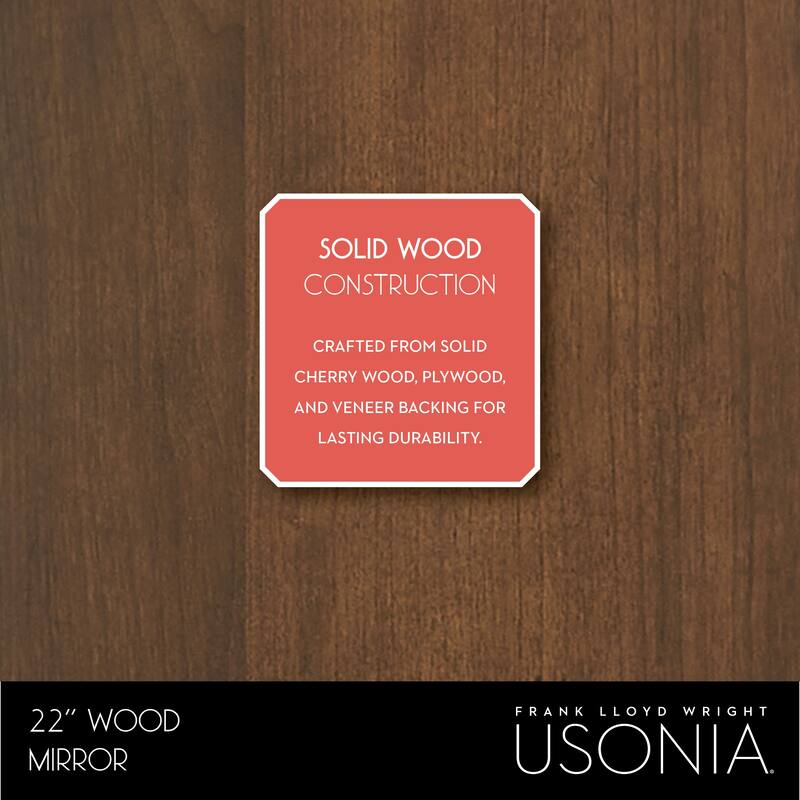 Frank Lloyd Wright USONIA® Progression 22 or 28-inch Wood Mirror