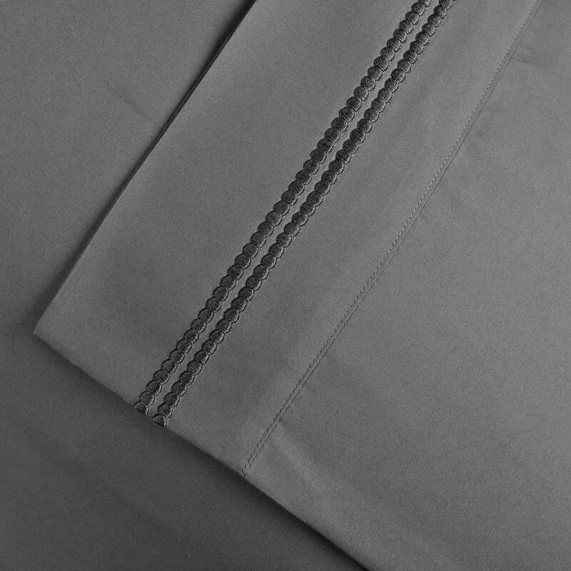 Superior Wrinkle Resistant Embroidered Microfiber Bed Sheet Set