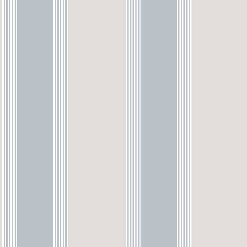 Galerie Wallcoverings Italian Style Classic Vertical Stripe Vinyl on Non-woven Matte Wallpaper Roll - 33 feet x 21 inches - Light Blue