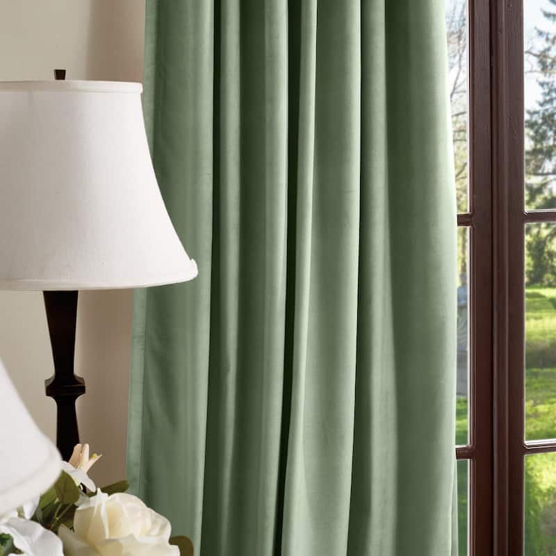 Martha Stewart Lucca Velvet Blackout Curtains - Panel Pair or Valance