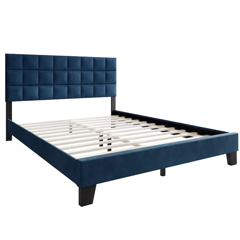 CraftPorch Simply Velvet Platform Bed