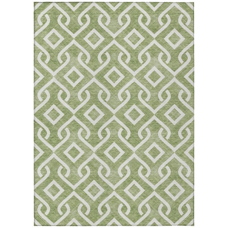 HomeRoots Geometric Transitional Rectangle Outdoor Rug